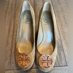 Tory Burch brown suede wedges